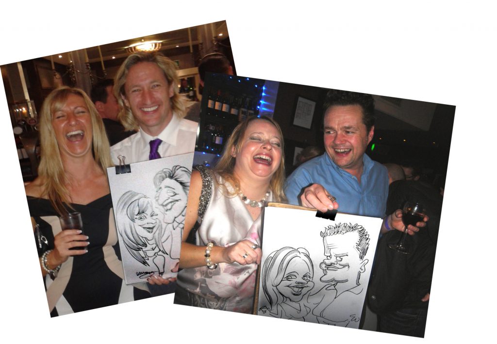 Mixing and mingling with walkabout caricaturist