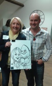 Live Caricature at networking event in Hereford