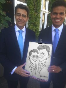 Gay couple caricature