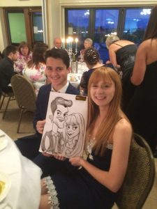 On the spot caricature at a charity fundraiser