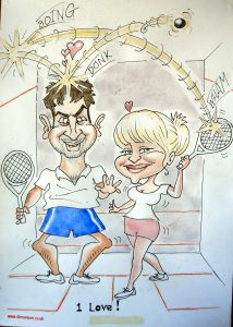 Squash court cartoon