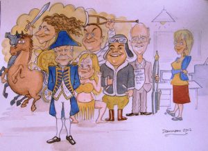 Themed group caricature