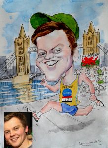 London Marathon caricature example