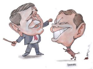 Bush and Blair caricature