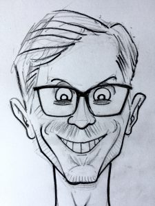 Stephen Merchant Caricature