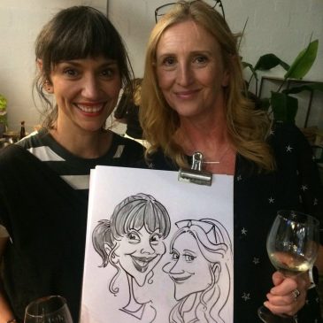 Caricature fun at the Small Parts Dept Party