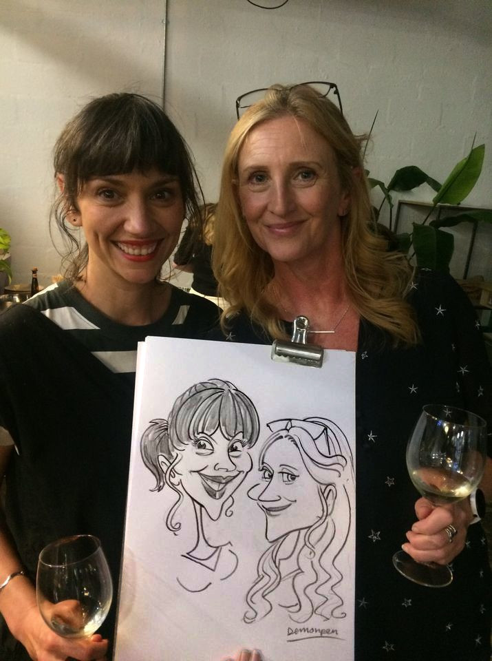 Caricature fun at the Small Parts Dept Party