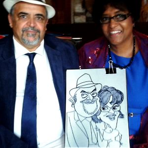 Nice hat! Caricature in a hat