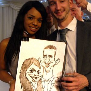 Caricature of a couple