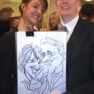 Demonpen is also ideal for corporate events Live caricature at corporate event